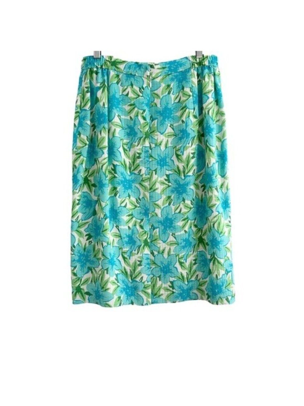 Vintage Talbots Pure Silk Quilted Floral Botanical Coastal Resort‎ Skirt (10) - Picture 4 of 15